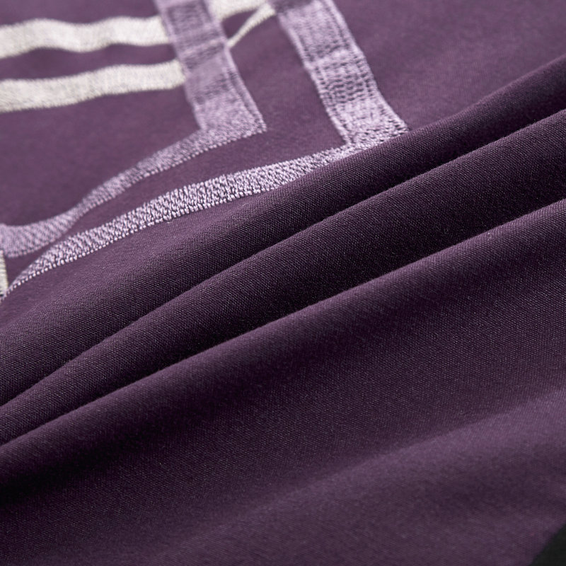 Oversized King Purple and Black Microfiber Comforter Set