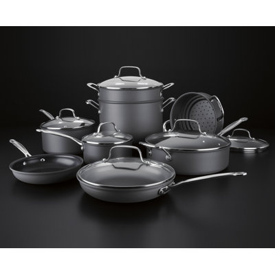 Cuisinart Chef's Classic 14 Piece Non Stick Hard Anodized Cookware Set