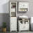 Kleankin Slim Bathroom Storage Cabinet With Triple Open Shelves, Wooden Freestanding Linen Tower With Door And Shelf Adjustability, White