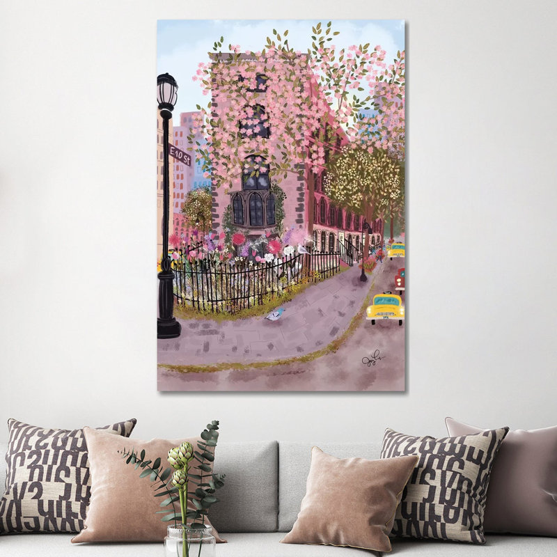 «East Village» par Joy Laforme - impression sur toile tendue, H 60 po x l 40po x P 1,5 po