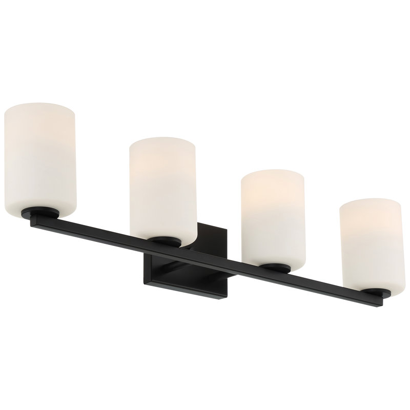 4 - Light Dimmable LED Vanity Light, Matte Black