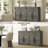 Chevron Accent Cabinet with Drawer & Adjustable Shelf-1170570256