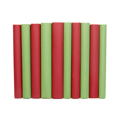 Livres décoratifs - Ensemble de livres en papier «Happy Holiday» - 1 pied de livres rouges et verts