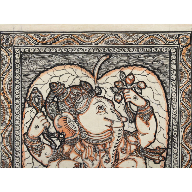 Dancing Ganesha On Peepal Leaf