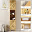 Manufactured Wood, Bamboo Freestanding Bathroom Cabinet