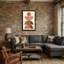 Motif abstrait de formes et de feuilles abstraites-1142734638