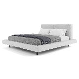 Calais Queen Bed in Natural Fabric