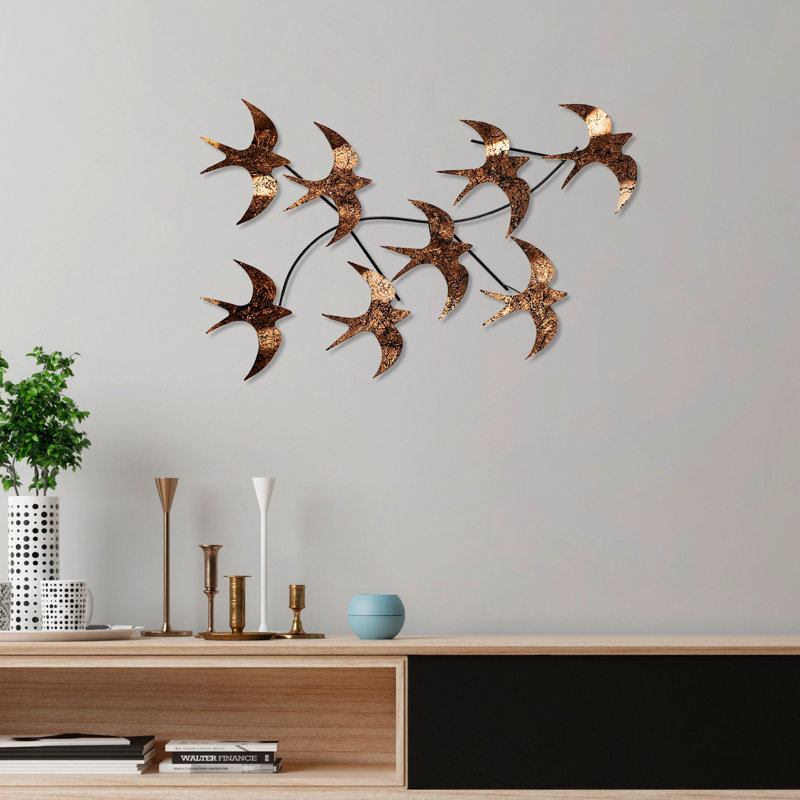 Nykeemah Hand-Painted Decorative Metal Wall Accessory, 27.2 x 16.1 x 2.8 inches | 100% Metal Construction, Thickness: 0.06 inches | Unique Color Variations, Easy Wall Hanging Design | Perfect for Home Decor & Art Displays