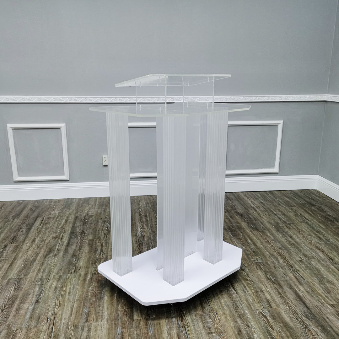 FAcrylic Podium Wood Pulpit Large Lecterm for Church School Conference Plexiglass Events Hotel Party FixtureDisplays