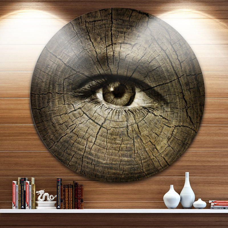 «Aging Eyes» - impression d'art graphique, H 23 po x l 23 po x P 1 po, Métal