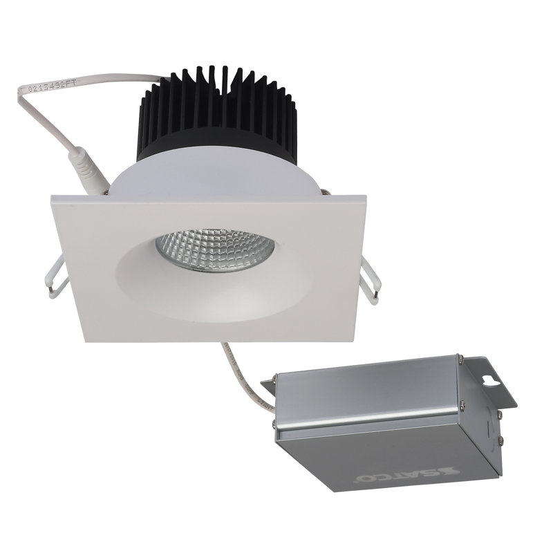 3.5'' 12 Watt Dimmable Air-Tight IC Rated LED Canless Recessed Lighting Kit, White