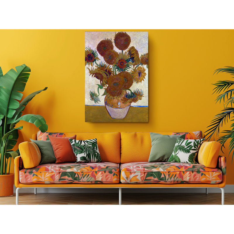 Reproduction d'art sur toile, "Tournesols 1888" par Vincent Van Gogh, L 16 po x H 24 po