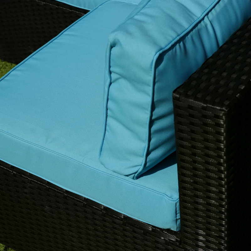 Ensemble de canapé modulaire en U 5 pièces avec coussins 5 pièces