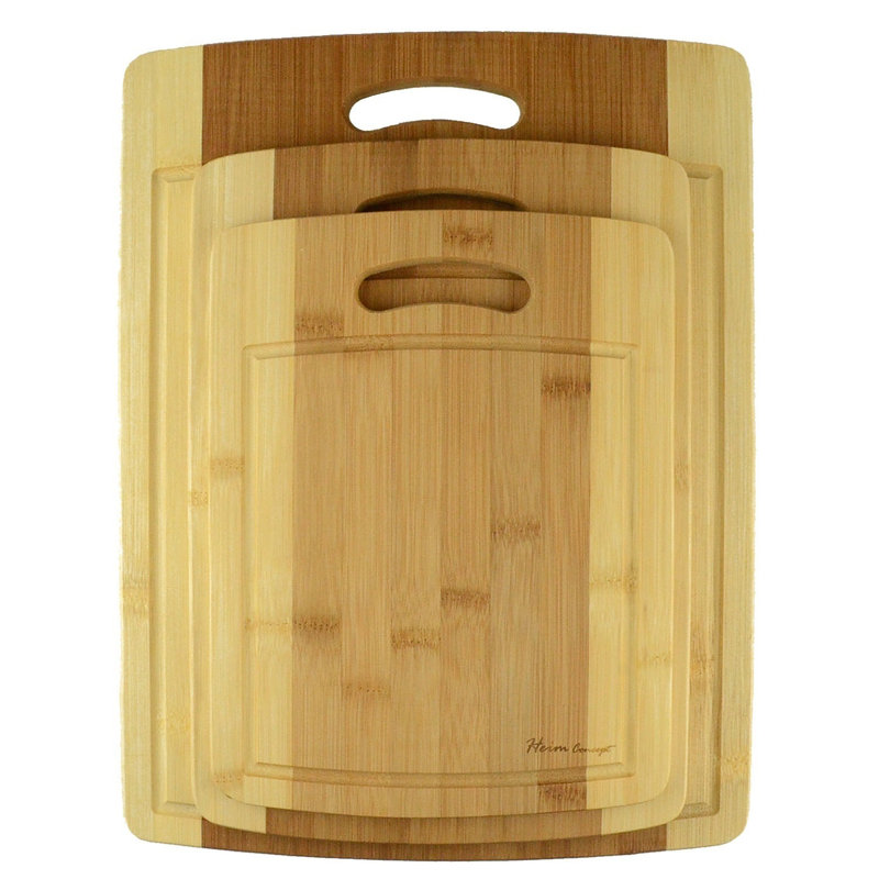 3 Piece Bamboo Cutting Board Set