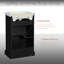 Ensemble coiffeuse autoportante de style français en noir avec structure en bois massif et MDF
