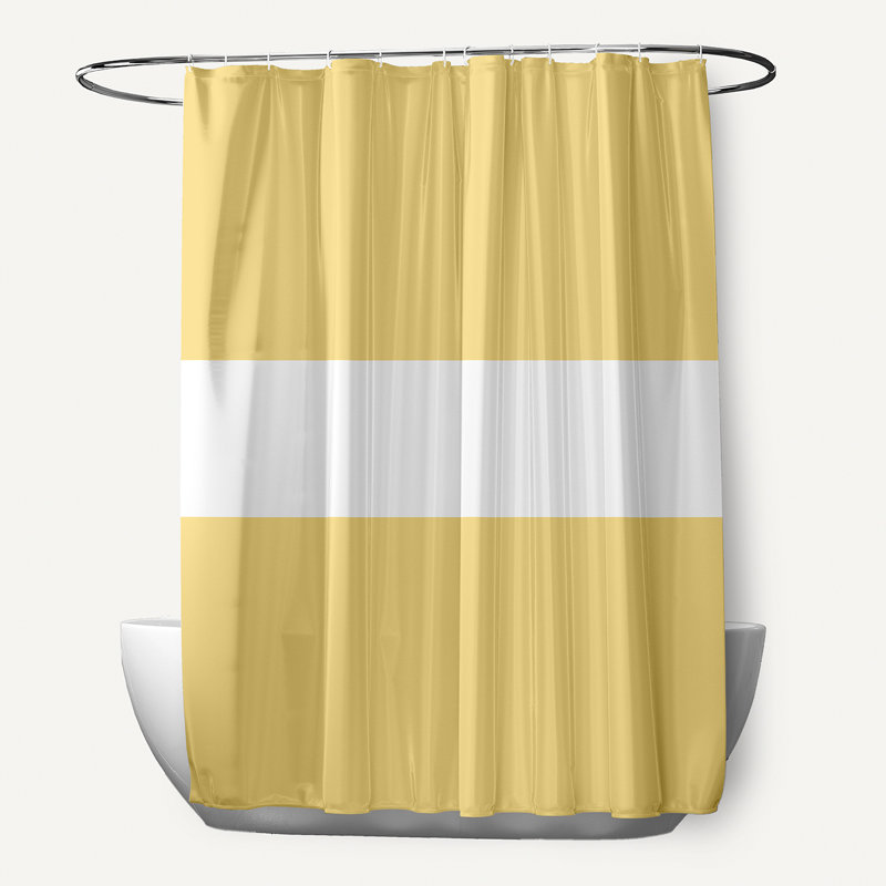 Rideau de douche simple Floral, Citron doux