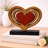 Kanthiah Heart Shape Handmade Wooden Sculpture Symbol of Love Valentines Day Tabletop Art for Home Decor