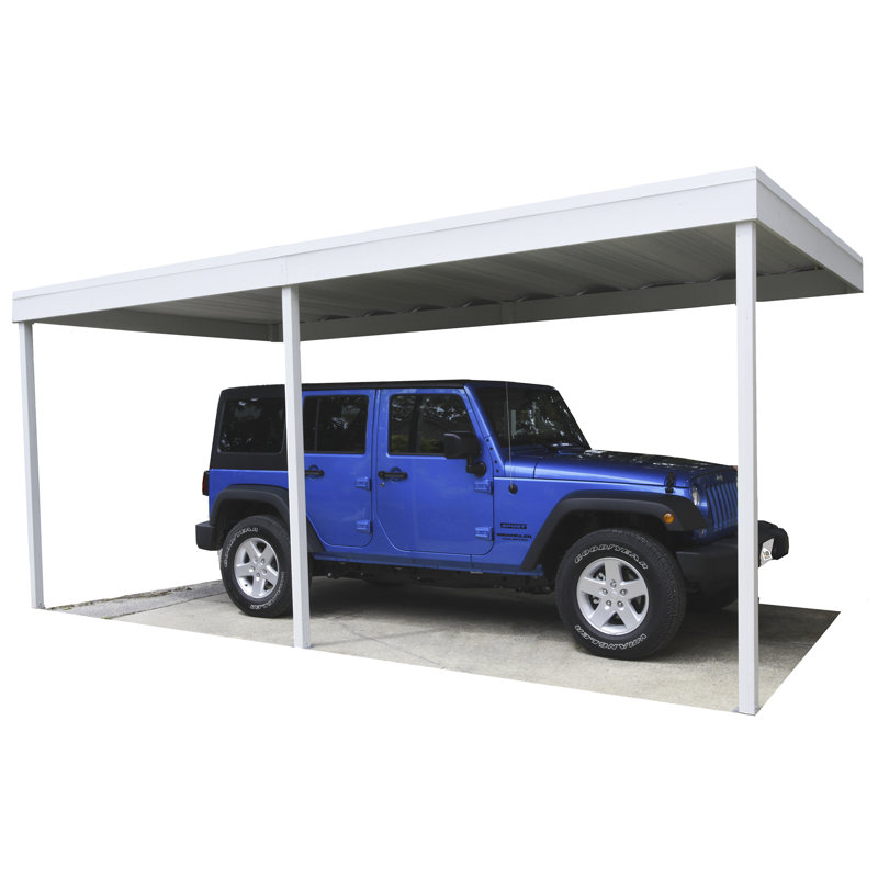 Attached Carport/Patio Cover Cool Grey, 10' W x 20' D