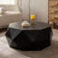 Table basse rétro américaine de 96,5 cm (38 po) avec trois textures distinctes - Surface 3D noire de style antique et bois de sapin, attrayante