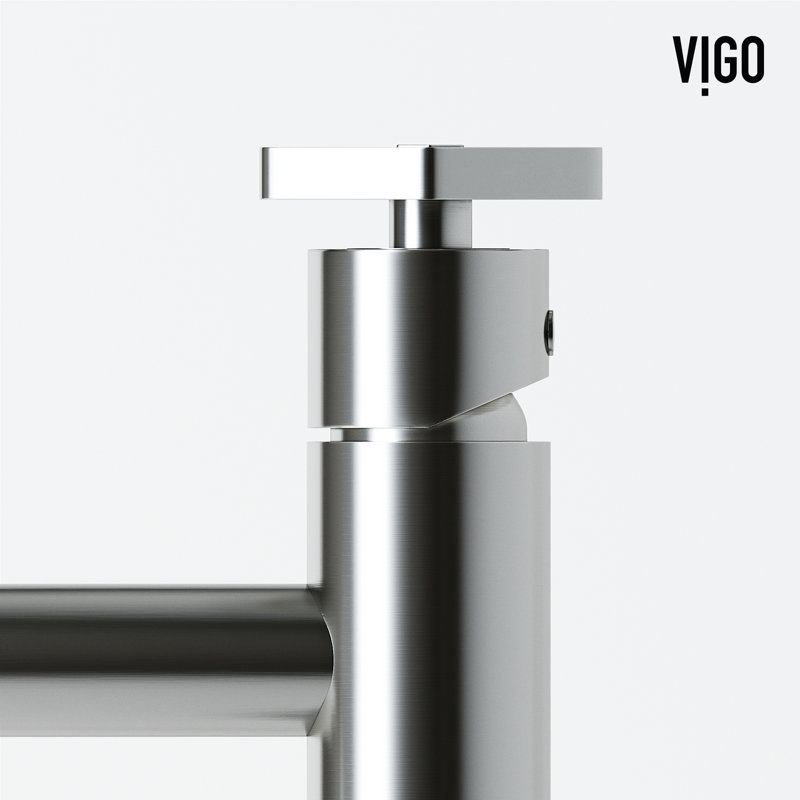Robinet de lavabo vasque à poignée simple H 12 po Ruxton, Nickel brossé