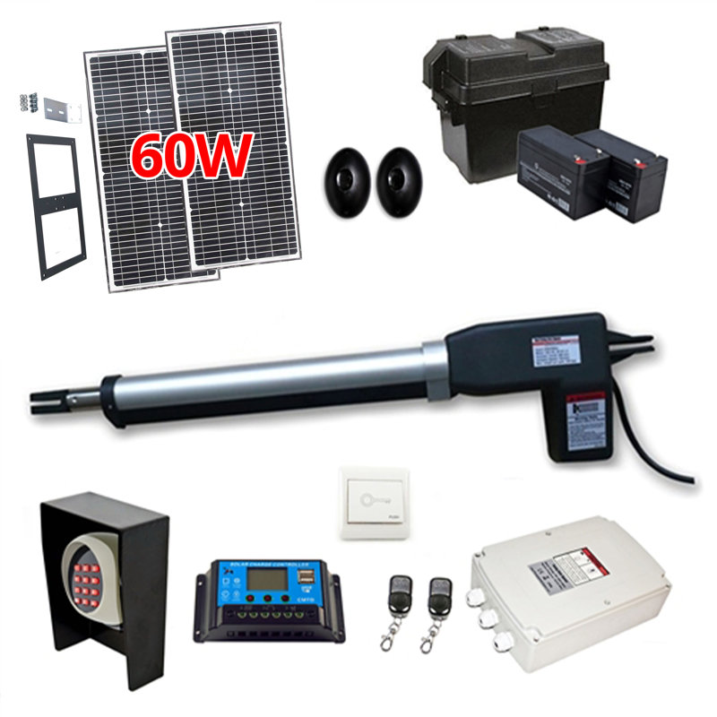 Opérateur à une battante simple - AS600 AC / DC - Kit solaire 60W