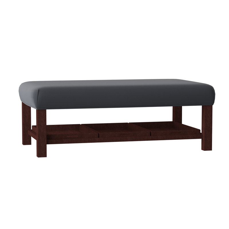 Paula Deen Home Upholstered Ottoman, Craftwood 42 Gray Performance Chenille, Riverhouse
