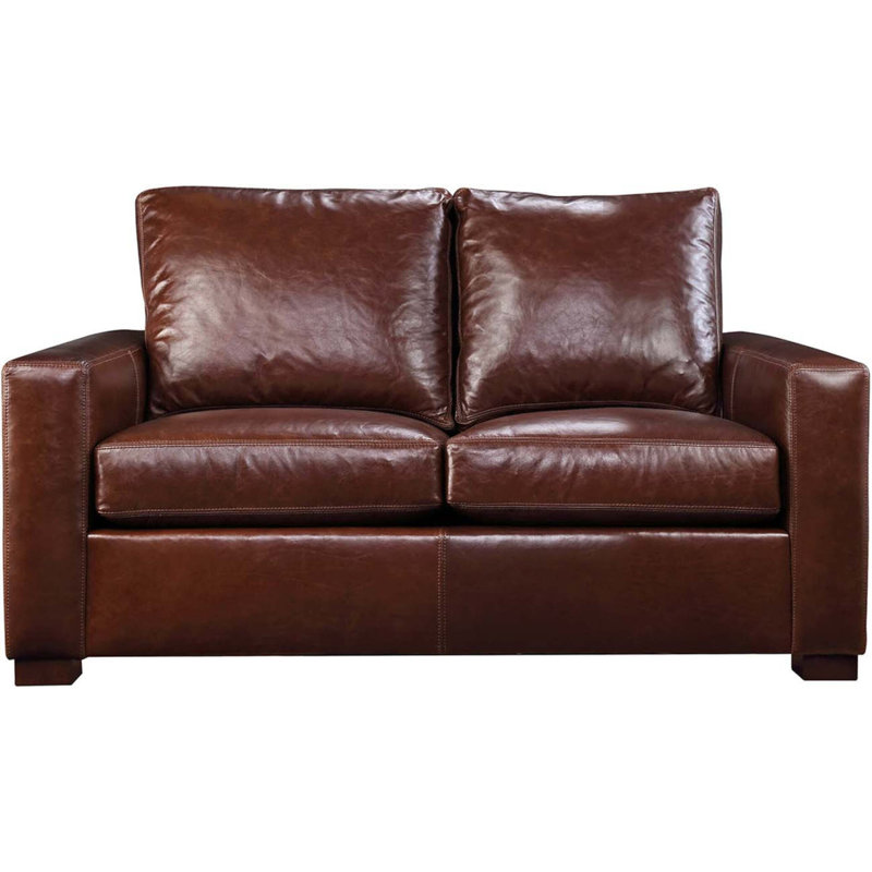 Memphis Leather Loveseat, Savoy Tobacco