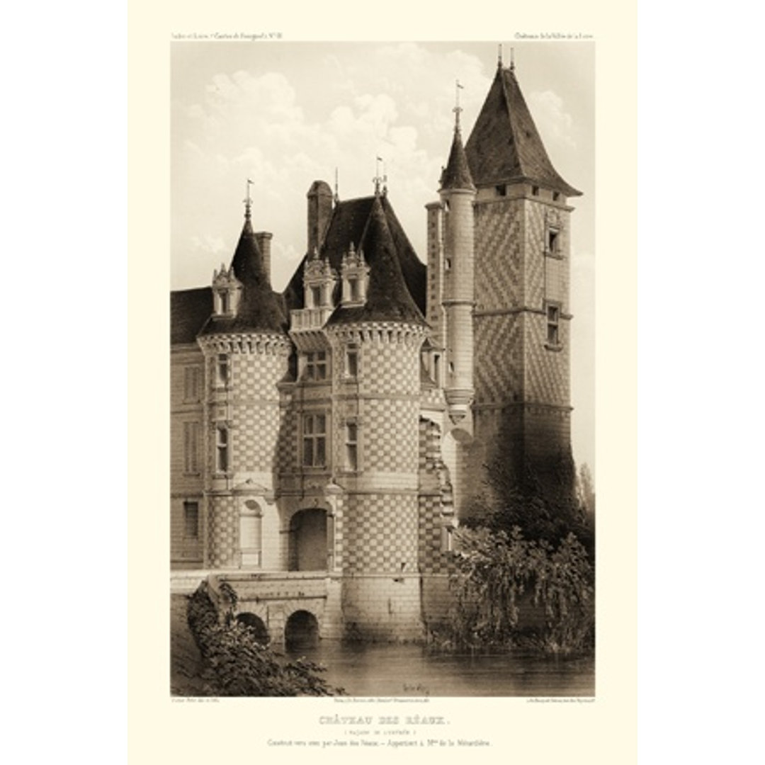 Leinwandbild Small Sepia Chateaux VII (IP) von Victor Petit