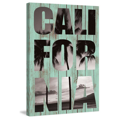 Reproduction d’art textuel sur toile, "California View" par Diana Alcala