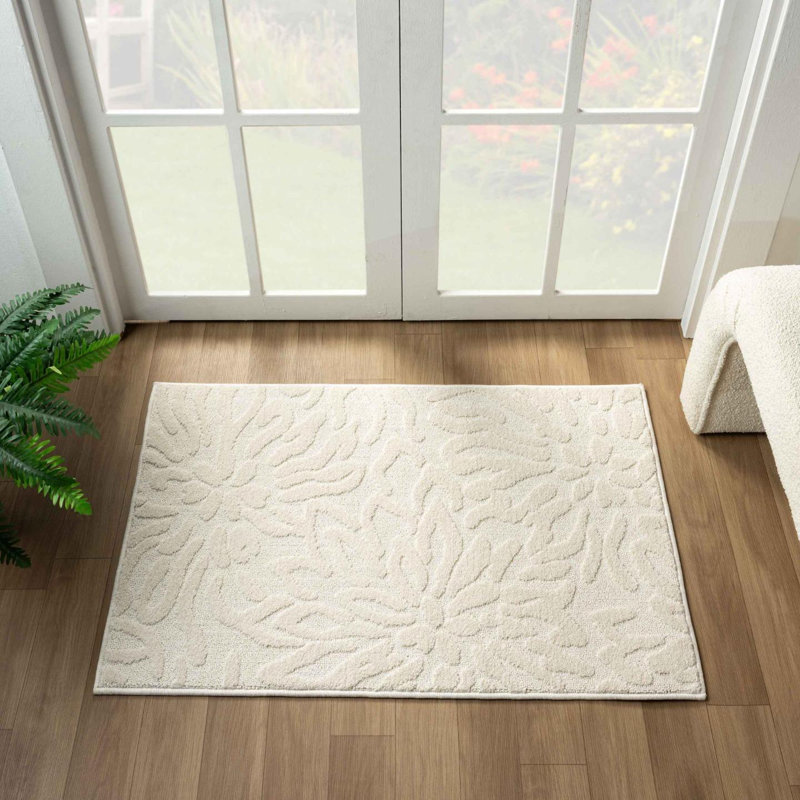Abstract Floral Area Rug, Rectangle 2' x 3'0.5"