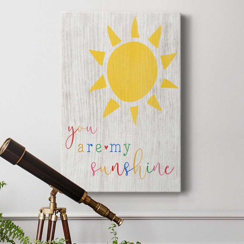 «You Are My Sunshine», art textuel sur toile tendue, H 12 po x l 8 po x P 1 po