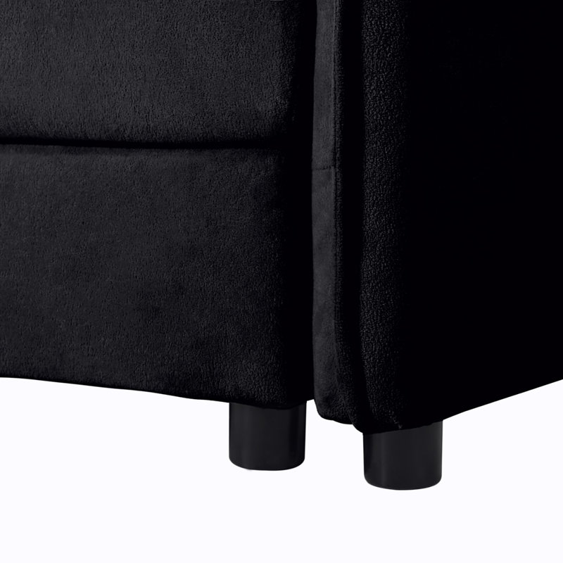L-Shaped Sectional Sofa (Black)
