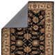Lyndsay Oriental Handmade Tufted Wool Ebony Field/Sand Border Area Rug