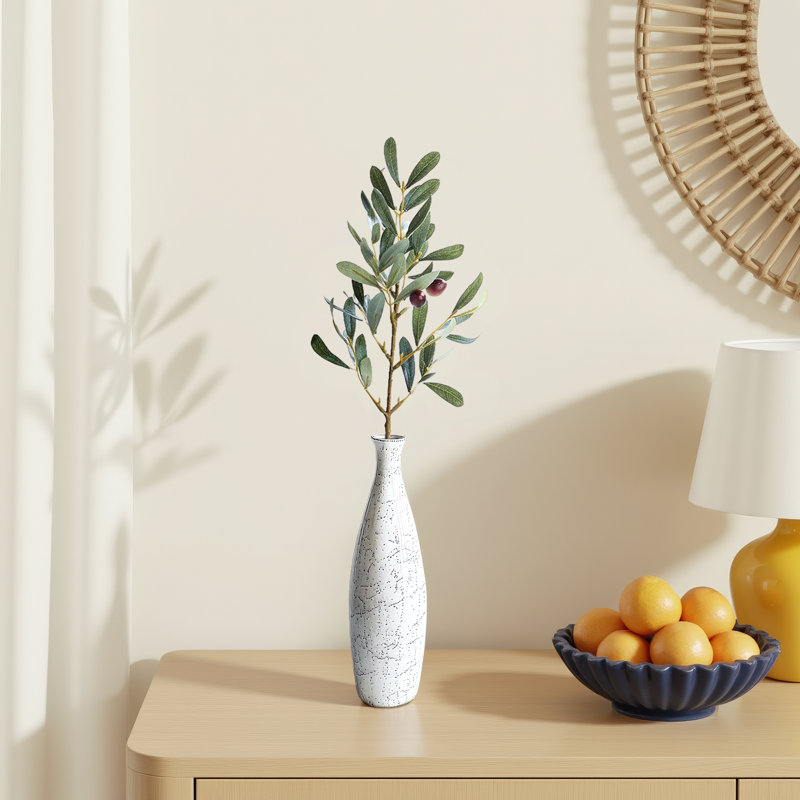 Realistic Faux Olive Stem with Olives 19.5 in.