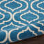 Tapis géométrique bleu / ivoire Kardinya-307564947