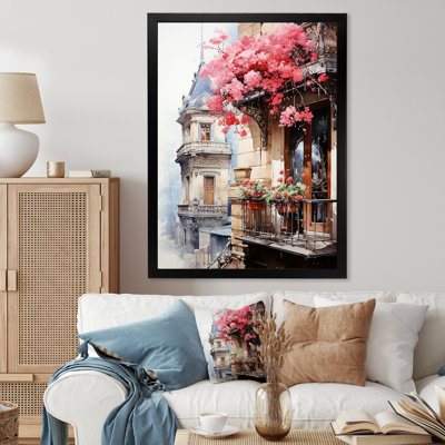 " Pink Paris Parisian Balconies II "
