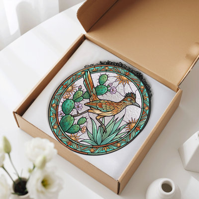 Panneau de vitrail en verre coloré, 7,8 heures
