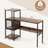 Computer Desk With Bookshelf Large Wide Desktop Storage Shelves Metal Frame