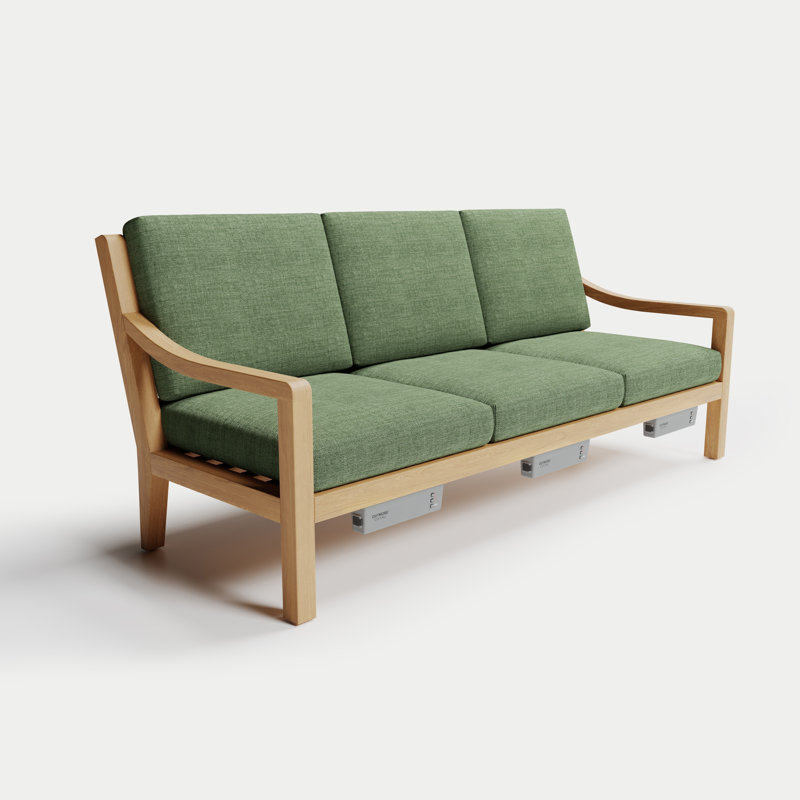 Solerno Heated Sofa, Aloe