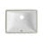 Wetiny 15'' White Ceramic Rectangular Bathroom Sink with Overflow