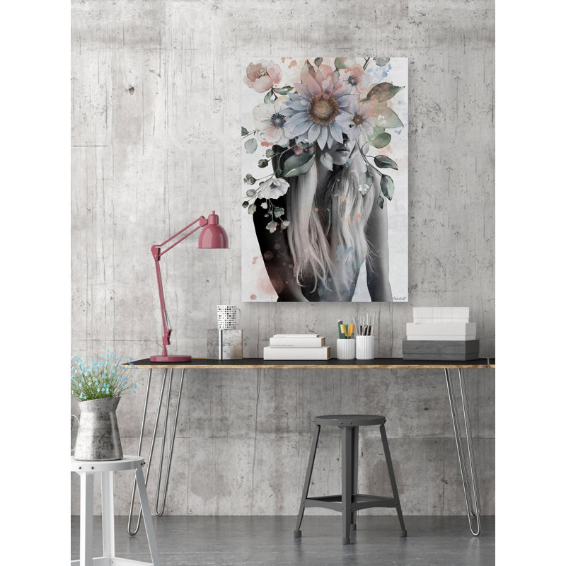I'm Born Beautiful - Wrapped Canvas Painting, 66cm H x 45cm W x 3.81cm D