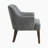 Perlas 26.5" Modern & Contemporary Accent Chair with Button-Tufted Back & Solid Wood Legs-25235059