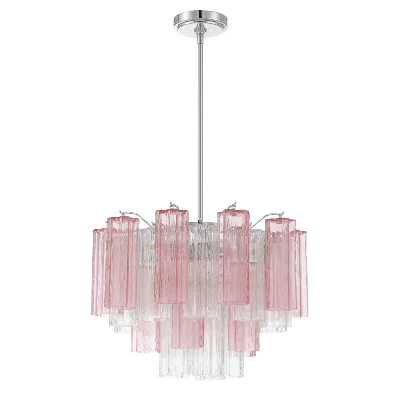 Lustre 6 lumières Wesham, Chrome poli
