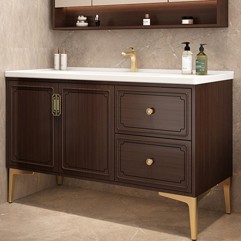 Chinese-style luxury retro bathroom Vanity
