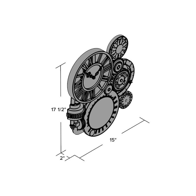 Bagdad Gears of Time Wall Clock, Medium