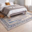 Tapis Merrick moderne vieilli uni bleu gris or crème ivoire, lavable à la machine, antidérapant, à poils courts, pour intérieur et extérieur, adapté aux animaux domestiques, idéal pour salon, chambre, salle à manger, entrée, couloir, bureau-1333536759