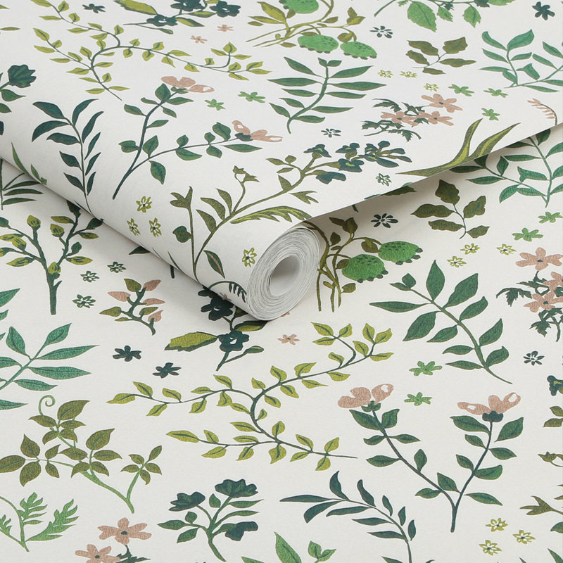 Double rouleau floral Brooksley, Crème