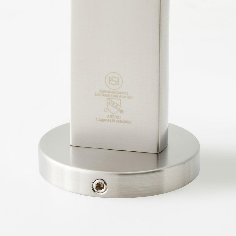 Drea 1.2 GPM Wall Mounted Widespread Bathroom Faucet, Brushed Nickel