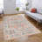 Piny Washable Traditional  Floral Art Foldable Non Slip Rugs Pink/ink/Multi-475887349