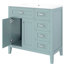 Meuble-lavabo de salle de bain 36 po - Armoire moderne en bois massif-1824378240